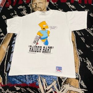 Vintage NFL Los Angeles raiders xl Bart Simpson shirt